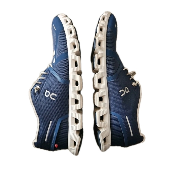 On Cloud Running Womens Blue Cloud 5 Shoe In Denim/White 9 - Picture 9 of 14
